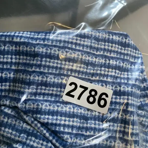 Cabana Life Charleston Tankini‎ Top Womens XS Blue White Embroidered Swim 50+ UV - Picture 11 of 11